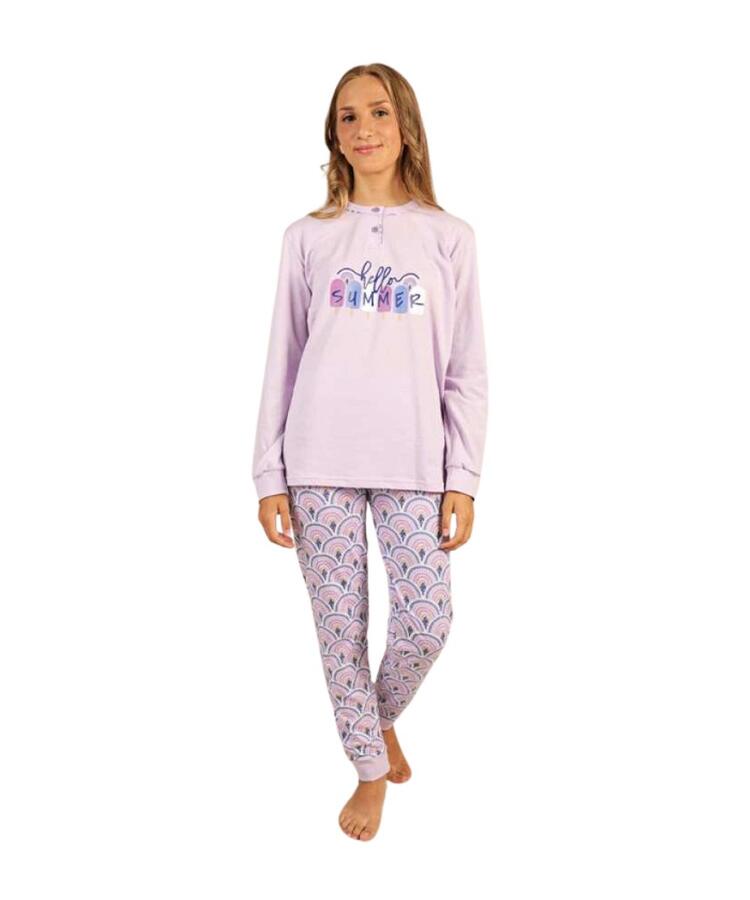 Pigiama da ragazza a manica lunga in cotone Gary Z40001 Gary